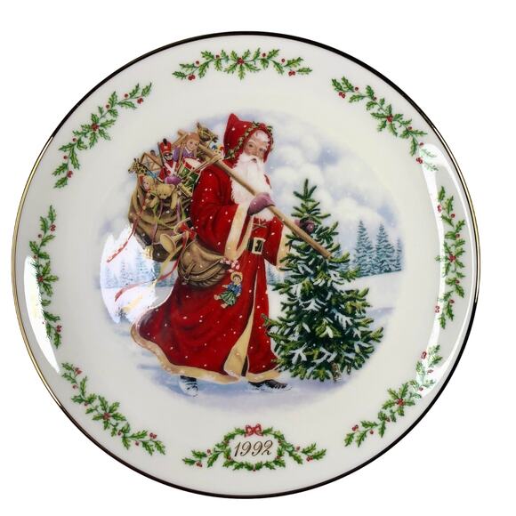 Lenox 1992 International Santa Claus Plate Collection Kris Kringle EUC B0102 - Picture 1 of 9